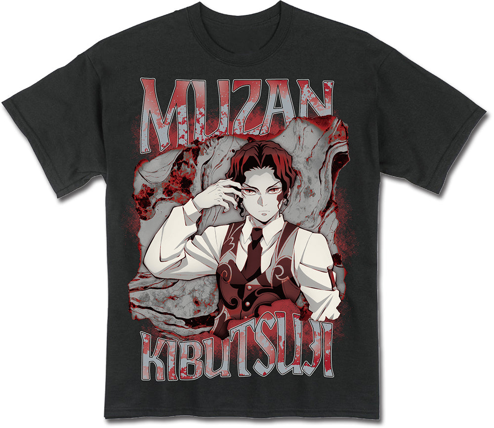 DEMON SLAYER TV4 - KIBUTSUJI MUZAN BLACK MEN'S T-SHIRT