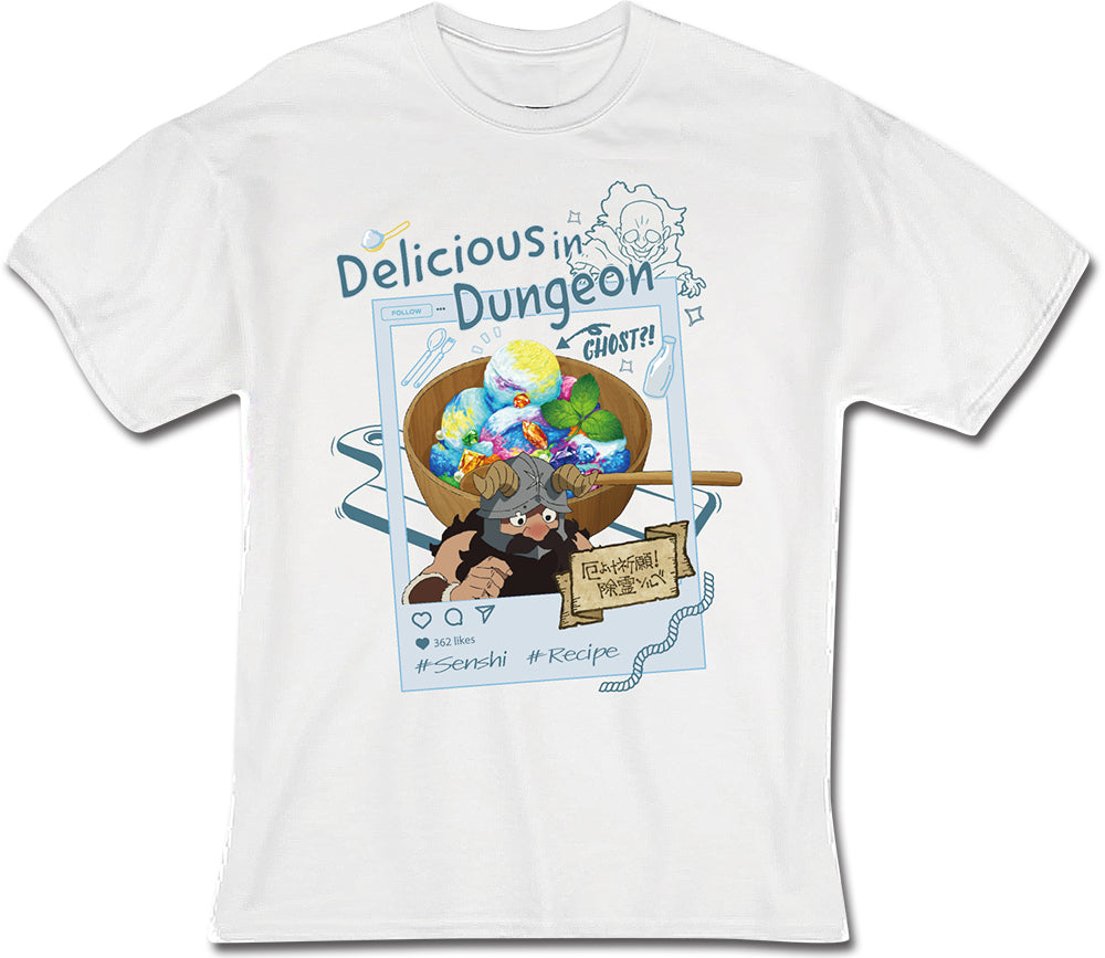DELICIOUS IN DUNGEON - SENSHI'S FOOD WHITE MEN'S T-SHIRT