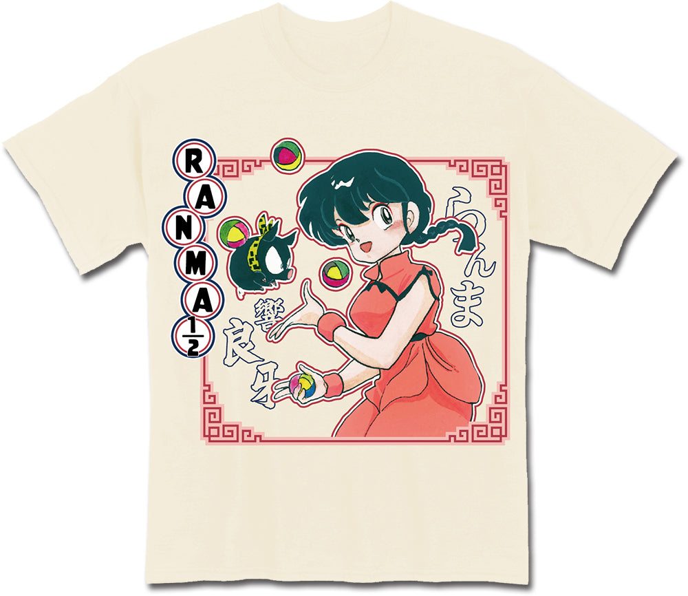 RANMA 1/2 - RANMA  AND RYOGA'S COLOR ART CREAM MEN'S T-SHIRT