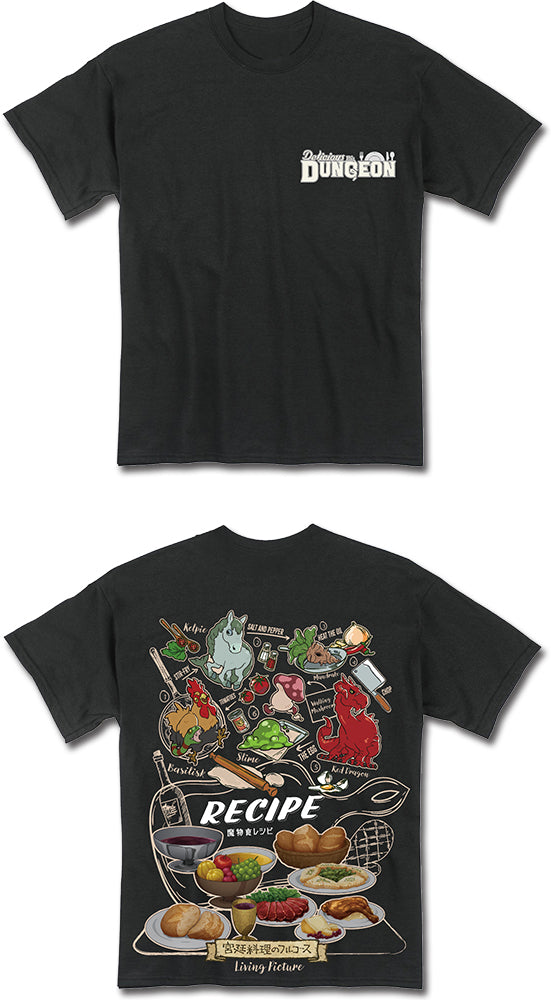 DELICIOUS IN DUNGEON - LAIOS & MONSTERS SD VER. BLACK MEN'S T-SHIRT
