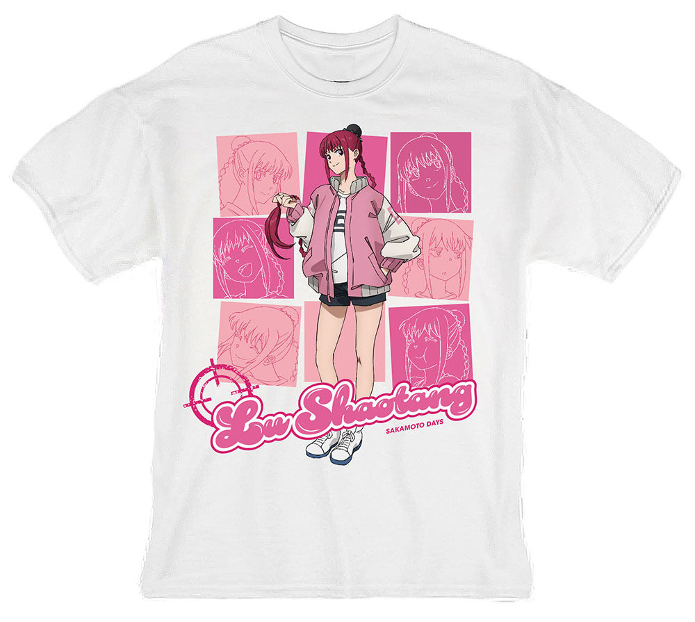 SAKAMOTO DAYS - XIAOTANG GRID WHITE BF TEE