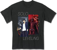 Thumbnail for SOLO LEVELING - SUNG JINWOO & IGRIS STAND POSE ART BLACK MEN'S T-SHIRT