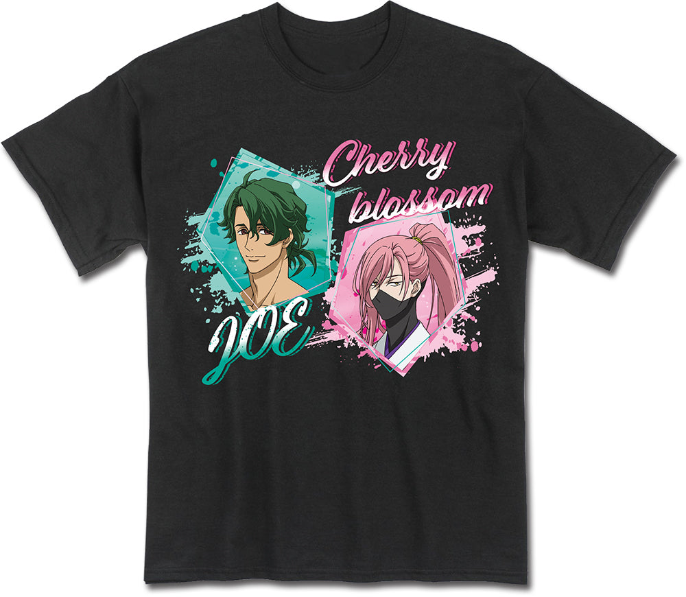 SK8 THE INFINITY - JOE & CHERRY BLOSSOM BLACK MEN'S T-SHIRT