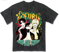 Thumbnail for WIND BREAKER - MAIN CHARACTER #01 BLACK PIGMENT WASH MEN'S T-SHIRT