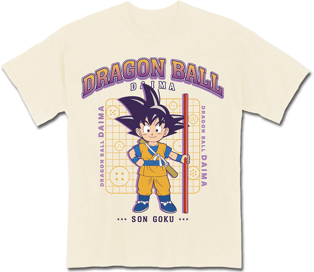 DRAGON BALL DAIMA - SON GOKU MINI ART GRID CREAM MEN'S T-SHIRT