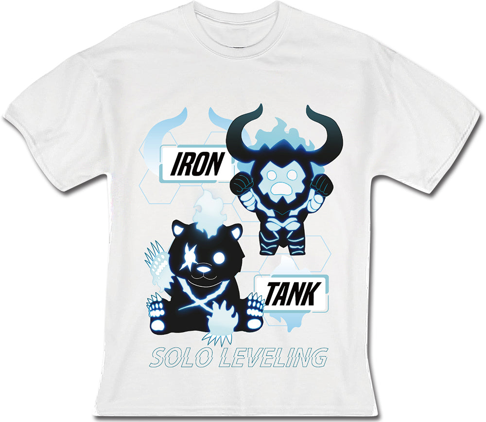 SOLO LEVELING S2 - SD IRON AND TANK WHITE MEN'S T-SHIRT