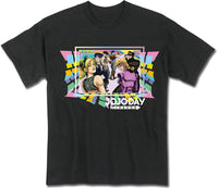 Thumbnail for JOJO DAY - MAIN CHARACTERS STYLE ART BLACK T-SHIRT