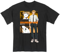 Thumbnail for CHAINSAW MAN THE MOVIE: REZ ARC - DENJI AND POCHITA ART BLACK MEN'S T-SHIRT