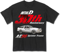 Thumbnail for INITIAL D MANGA - 30TH ANNIVERSARY TAKUMI LOGO BLACK MEN'S T-SHIRT