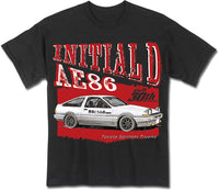 Thumbnail for INITIAL D MANGA - 30TH ANNIVERSARY AE86 BLACK MEN'S T-SHIRT