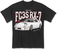 Thumbnail for INITIAL D MANGA - 30TH ANNIVERSARY FC3S BLACK MEN'S T-SHIRT
