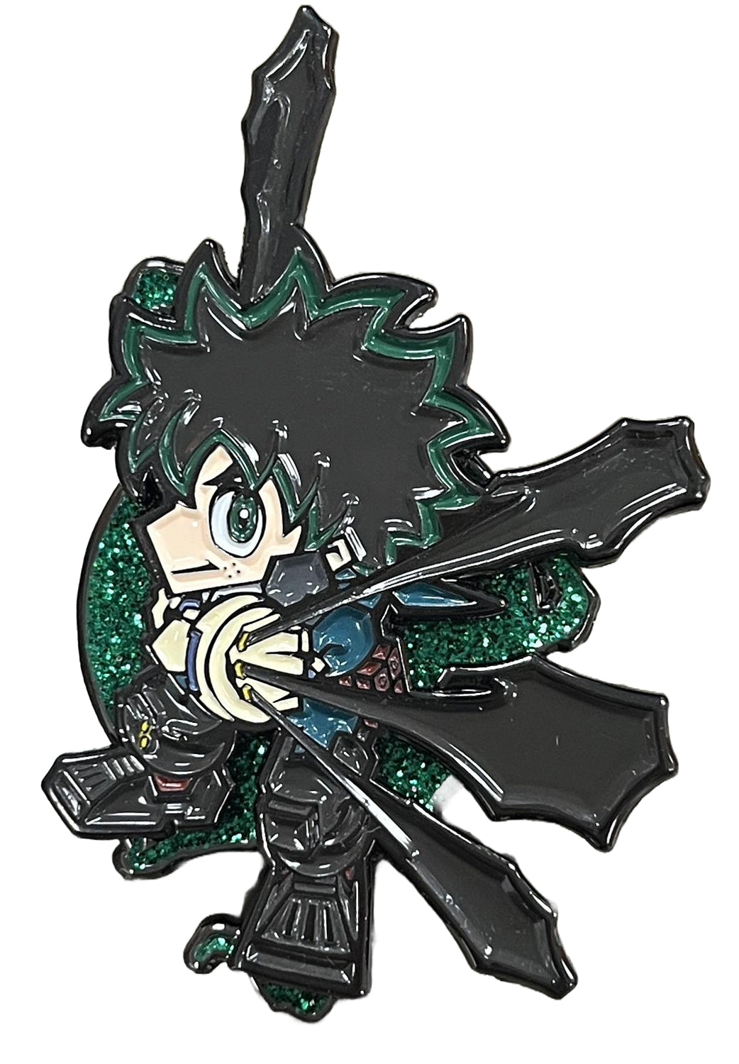 MY HERO ACADEMIA S6 - DEKU BLACK WHIPS SD SPINNING PINSART