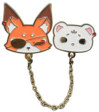 Thumbnail for HEAVEN OFFICIAL'S BLESSING S2 - PINSART FERRET FACE & FOX FACE WITH CHAIN PIN