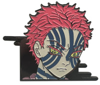 Thumbnail for DEMON SLAYER S4 - PINSART AKAZA EYES STYLE GLOW IN THE DARK PIN