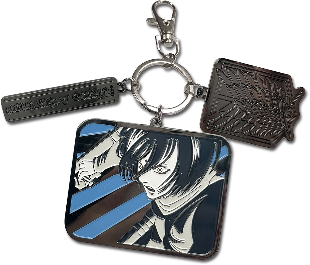 ATTACK ON TITAN MANGA - MIKASA  ACKERMAN THREE CHARM KEYCHAIN