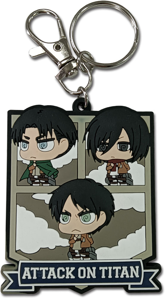 ATTACK ON TITAN - GROUP PVC KEYCHAIN