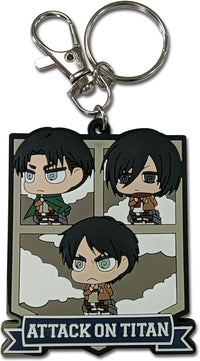 Thumbnail for ATTACK ON TITAN - GROUP PVC KEYCHAIN