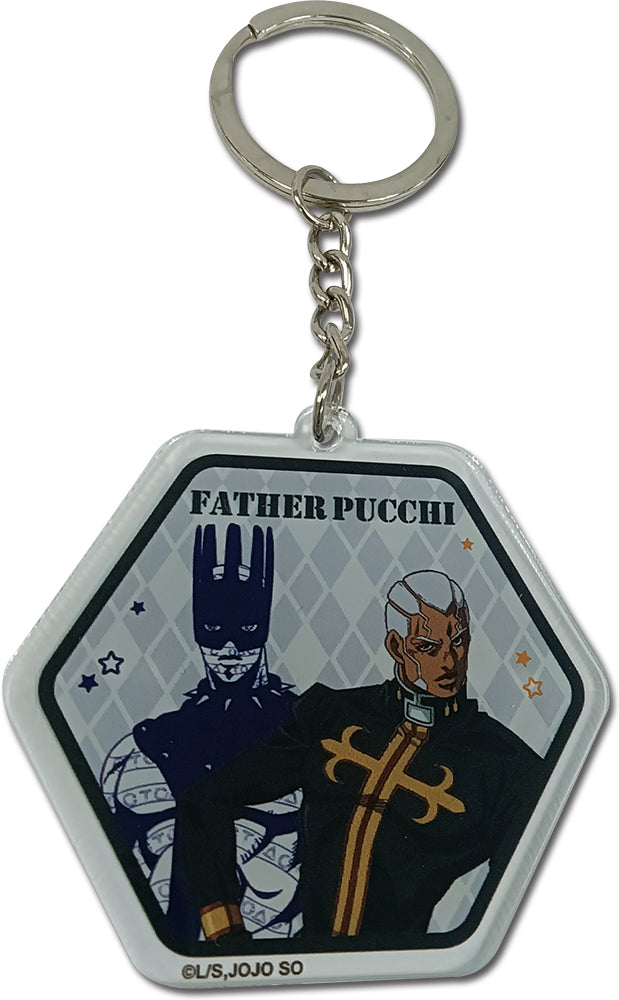 JOJO'S S5 STONE OCEAN - FATHER PUCCHI KEYCHAIN