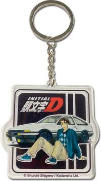 Thumbnail for INITIAL D (COMIC) - FUJIWARA TAKUMI AND GT-APEX KEYCHAIN