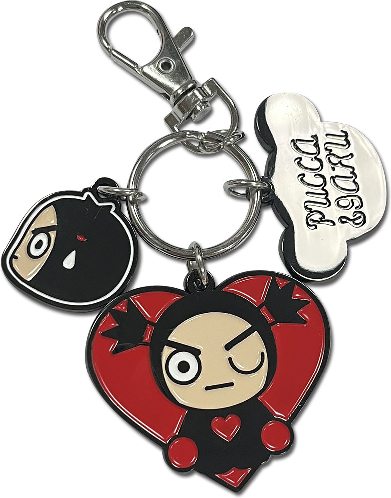 PUCCA - GARU THREE CHARMS KEYCHAIN