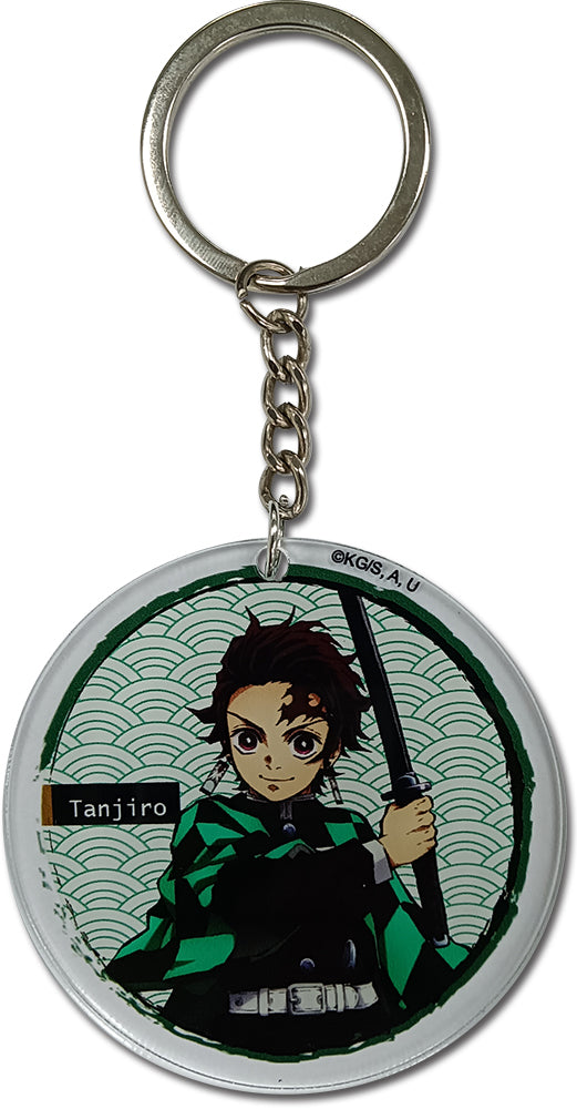 DEMON SLAYER - TANJIRO KAMADO ACRYLIC CIRCLE KEYCHAIN