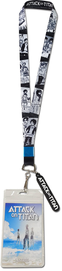 Thumbnail for ATTACK ON TITAN MANGA - EREN & MIKASA & ARMIN #01 LANYARD