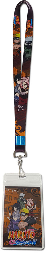 NARUTO SHIPPUDEN - CHARACTER GROUP FOREST BACKROUND LANYARD
