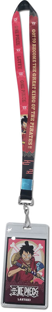 ONE PIECE - LUFFY ICON AND VERBIAGE  LANYARD
