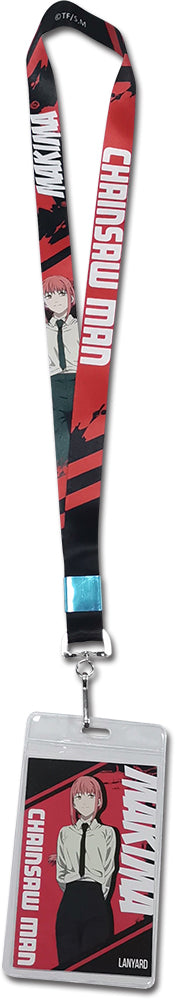 Thumbnail for CHAINSAW MAN - MAKIMA CHARACTER SQUARE BACKGROUND LANYARD