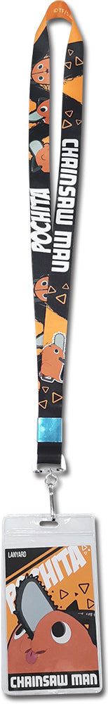 Thumbnail for CHAINSAW MAN - POCHITA SQUARE BACKGROUND LANYARD