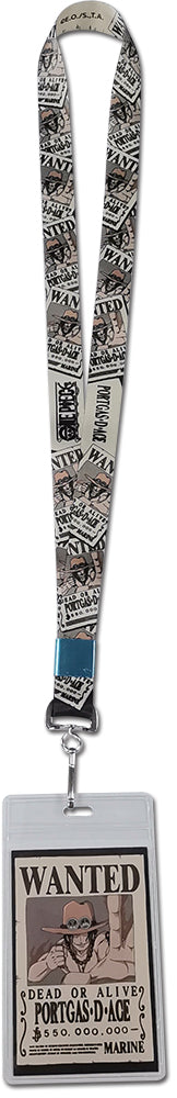 Thumbnail for ONE PIECE - ACE WANTED POSTER STYLE #1 LANYARD