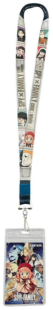 Thumbnail for SPY X FAMILY CODE WHITE - GROUP CHARACTER POSTMARK STYLE LANYARD