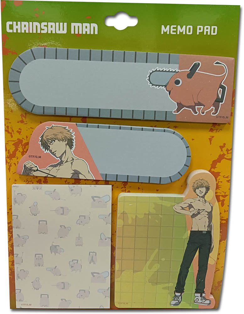 CHAINSAW MAN - DENJI & POCHITA GROUP DEI-CUT MEMO PAD SET