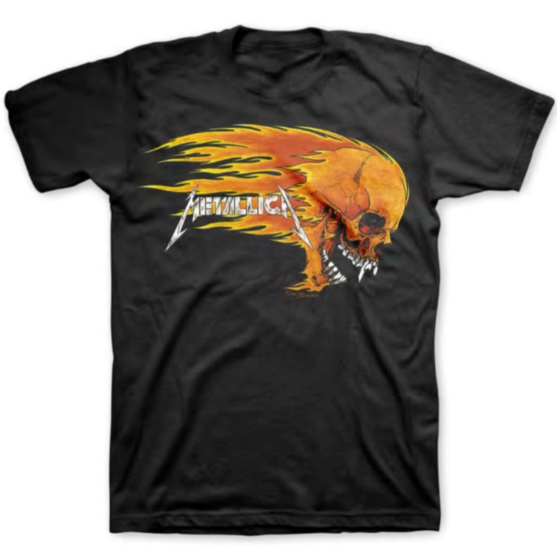 Metallica Flaming Skull Tee