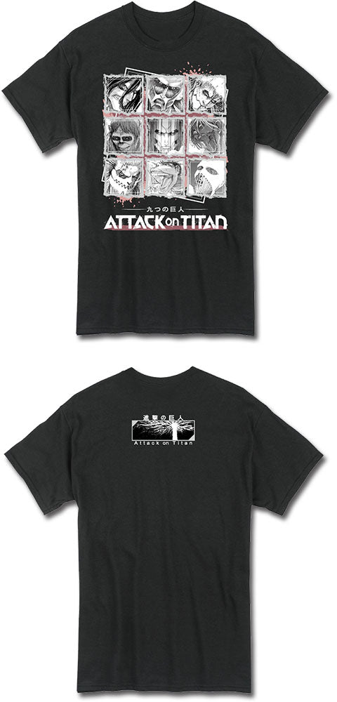 ATTACK ON TITAN MANGA - 9 TITAN GRID #01 MEN'S T-SHIRT
