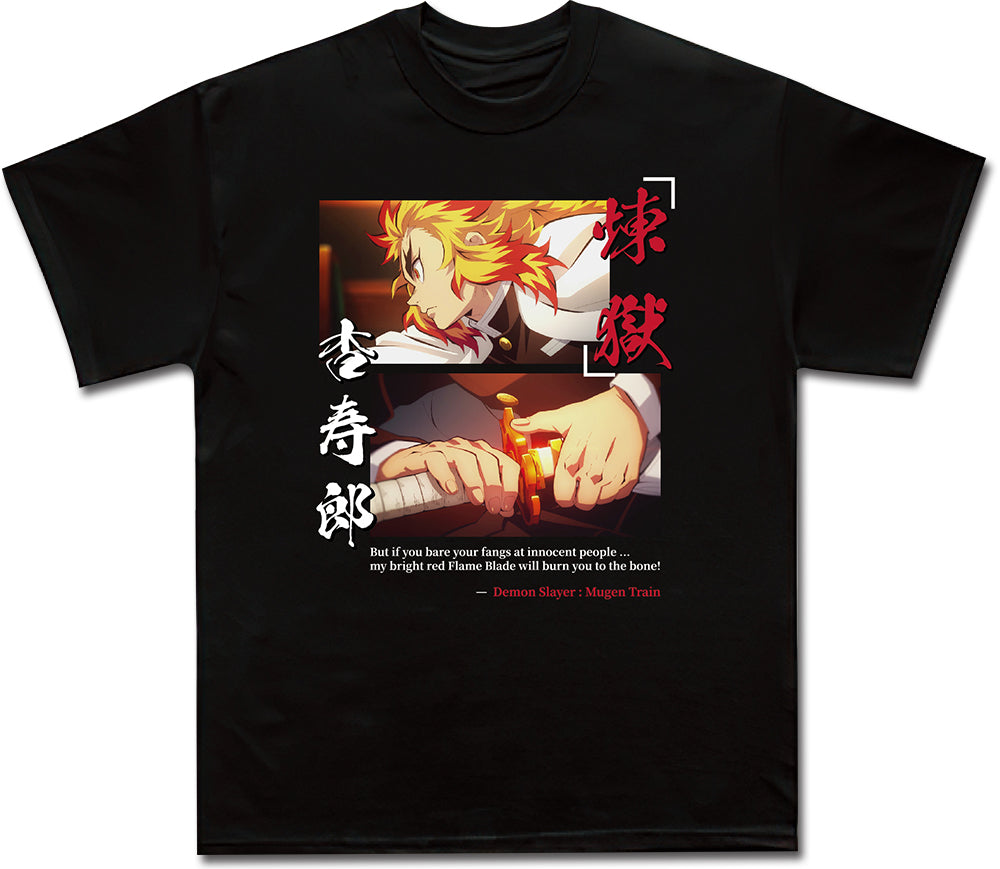 DEMON SLAYER THE MOVIE: INFINITY TRAIN - KYOJURO RENGOKU QUOTE #01 MEN'S SHORT SLEEVE T-SHIRT