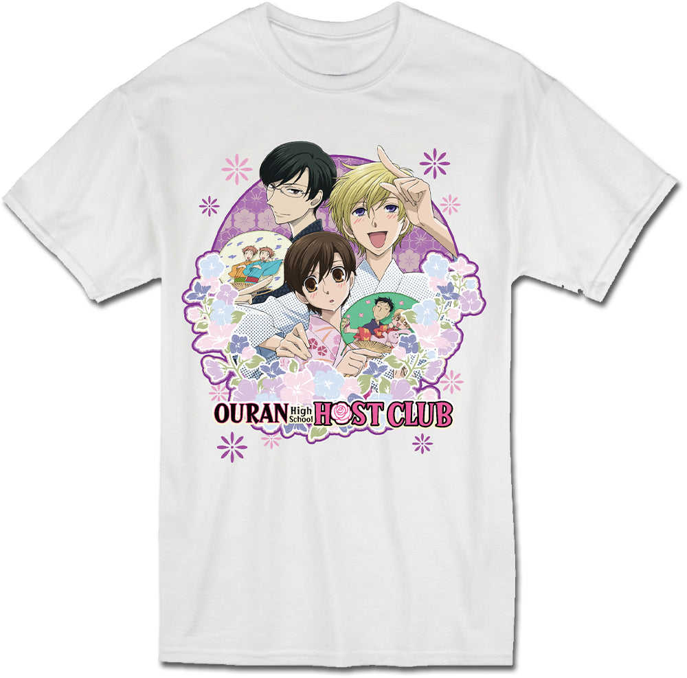 OURAN HIGH SCHOOL HOST CLUB- YUKATA GROUP ART MEN'S T-SHIRT
