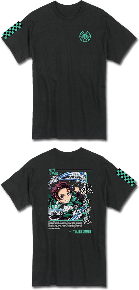 DEMON SLAYER - TANJIRO KAMADO WATER BREATHING QUOTE #01 MEN'S T-SHIRT