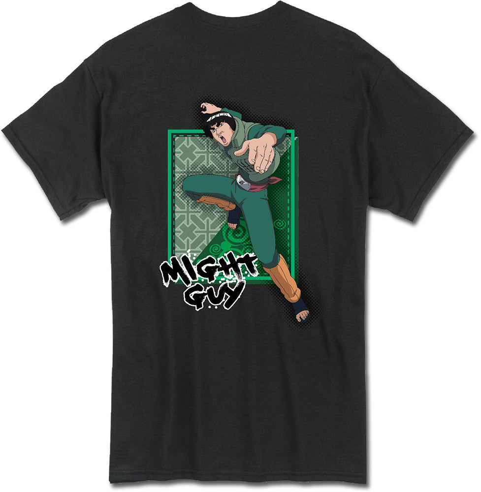 NARUTO SHIPPUDEN - MIGHT GUY CHARACTER ART BLACK MEN'S T-SHIRT