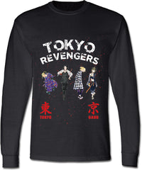 Thumbnail for TOKYO REVENGERS (COMIC) - GROUP BLACK LONG SLEEVE SHIRT