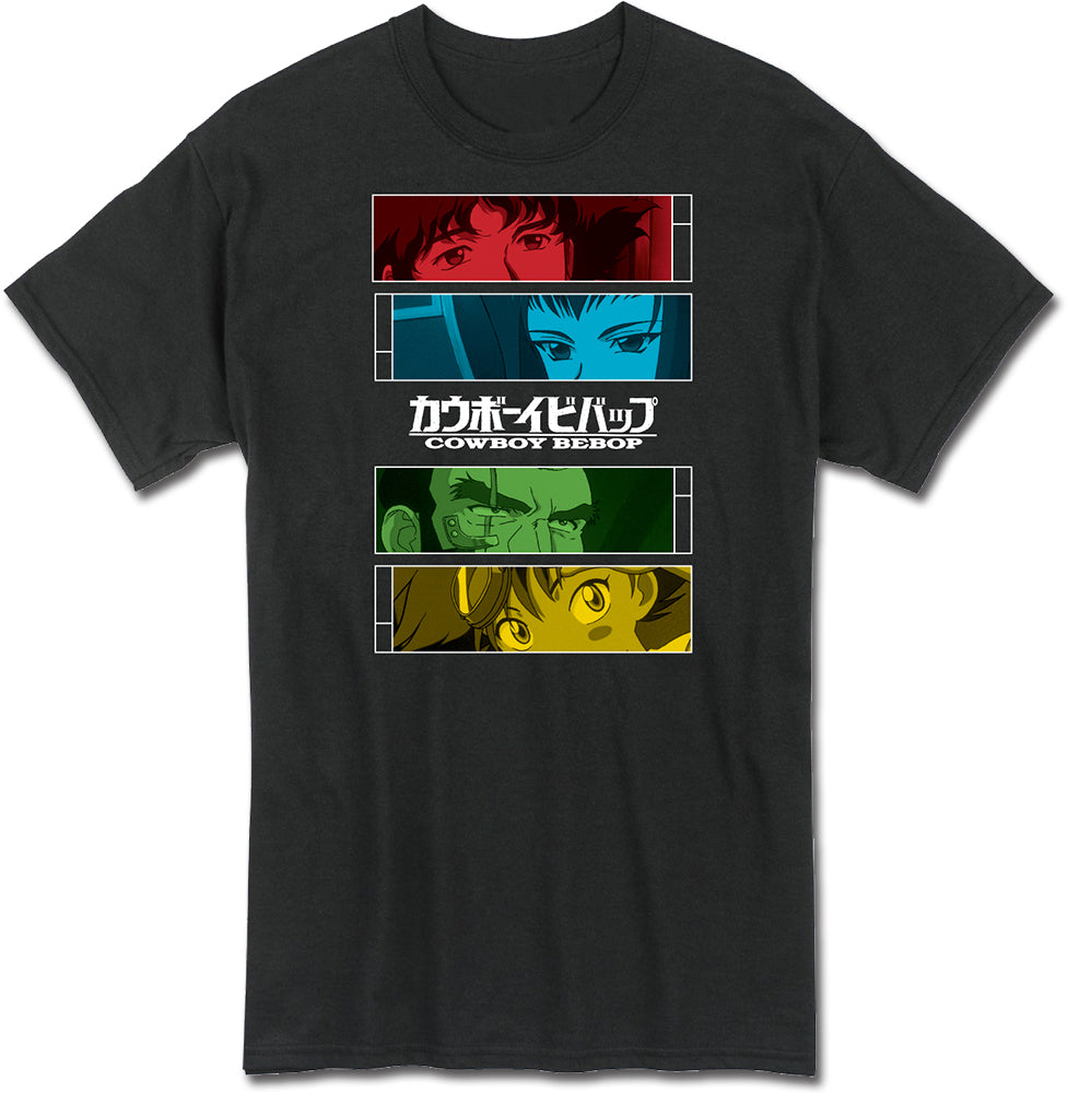 COWBOY BEBOP - CHARACTER STACKED EYES #1 MEN'S T-SHIRT