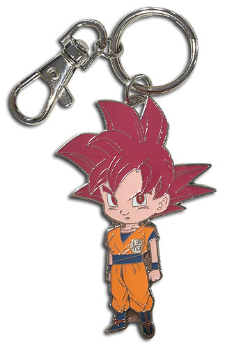 DRAGON BALL SUPER- SD SSG GOKU METAL KEYCHAIN