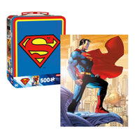 Thumbnail for DC Comics Superman 500 Piece Jigsaw Puzzle & Fun Box Set – 3 PC PPK