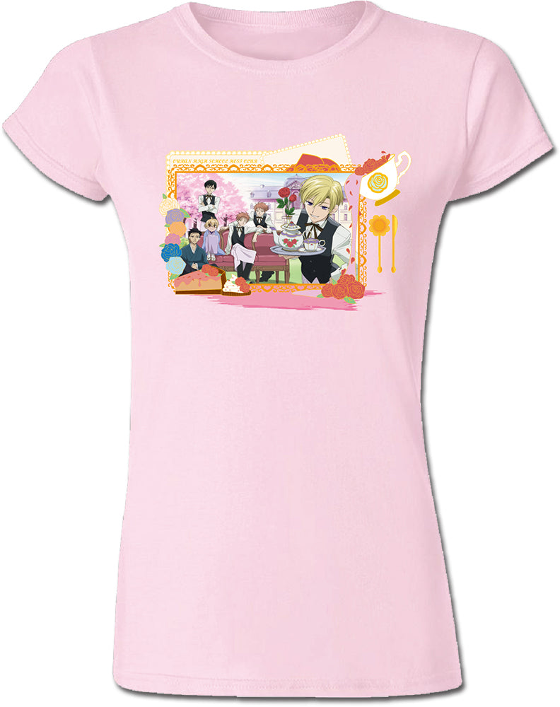 OURAN HIGH SCHOOL HOST CLUB - TEACUP ART STYLE JRS T-SHIRT