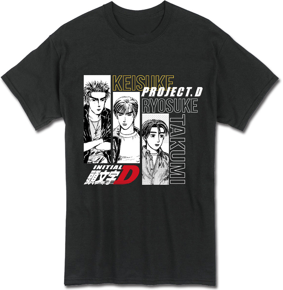 INITIAL D (COMIC) - PROJECT D'S MAIN MEMBERS MEN'S T-SHIRT