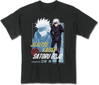 Thumbnail for JUJUTSU KAISEN - SATARO GOJO CLOSE UP LINE ART BLACK MEN'S T-SHIRT