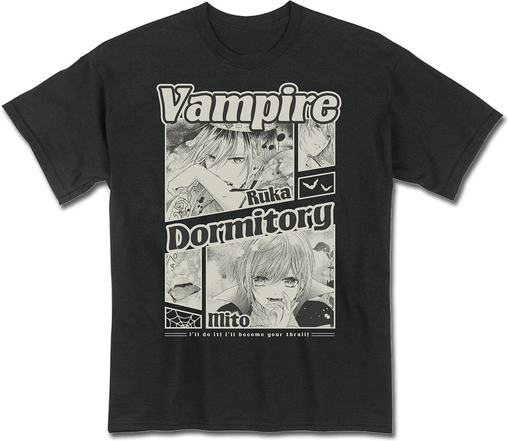 VAMPIRE DORMITORY MANGA - MITO & RUKA VAMPIRE GROUP 01 BLACK MEN'S T-SHIRT