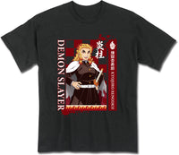 Thumbnail for DEMON SLAYER TV2 - KYOJURO RENGOKU CHARACTER AR BLACK BOYFRIEND T-SHIRT