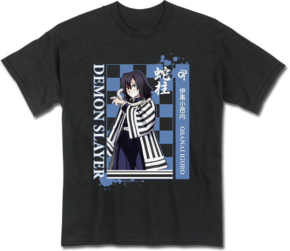 DEMON SLAYER TV2 - OBANAI IGURO CHARACTER ART BLACK BOYFRIEND T-SHIRT