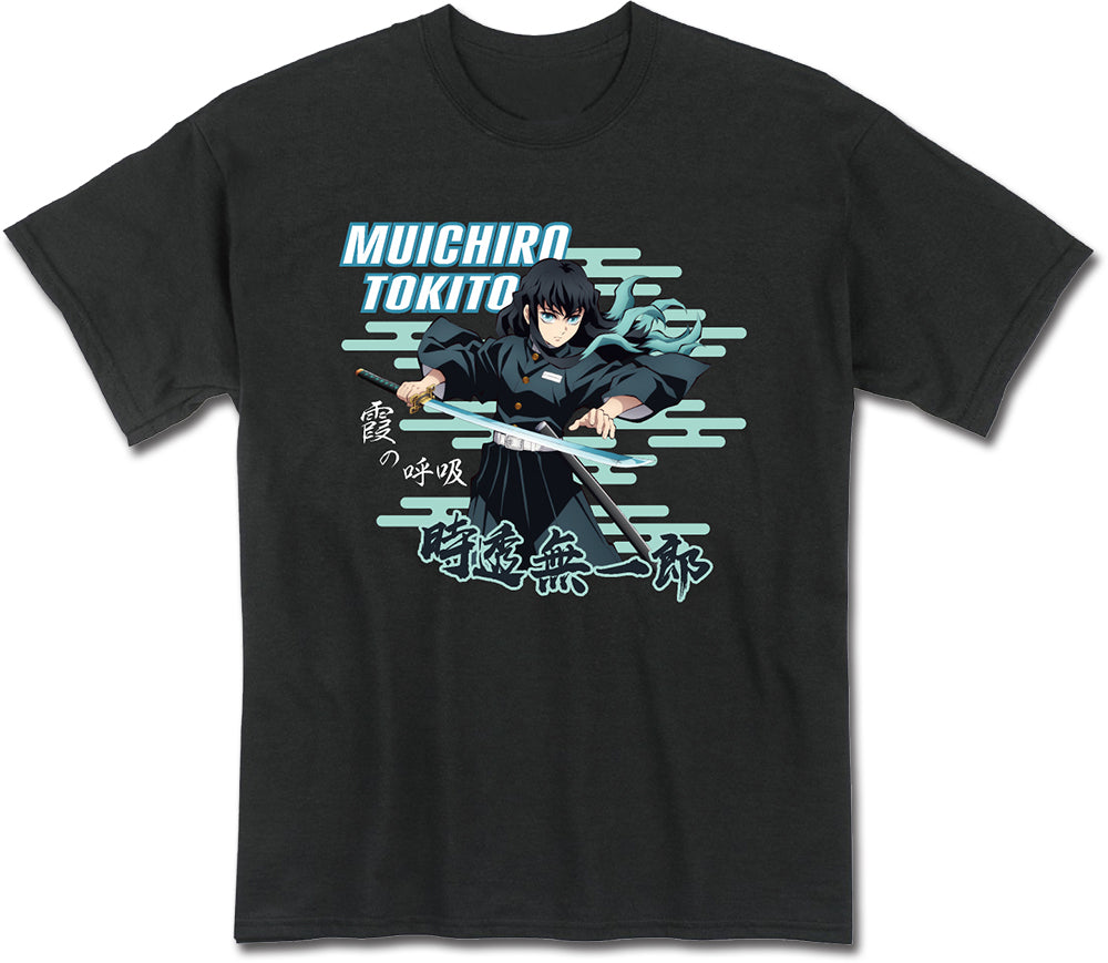 DEMON SLAYER S3 - MULCHIRO TOKITO FIGHTING POSE BLACK MEN'S T-SHIRT